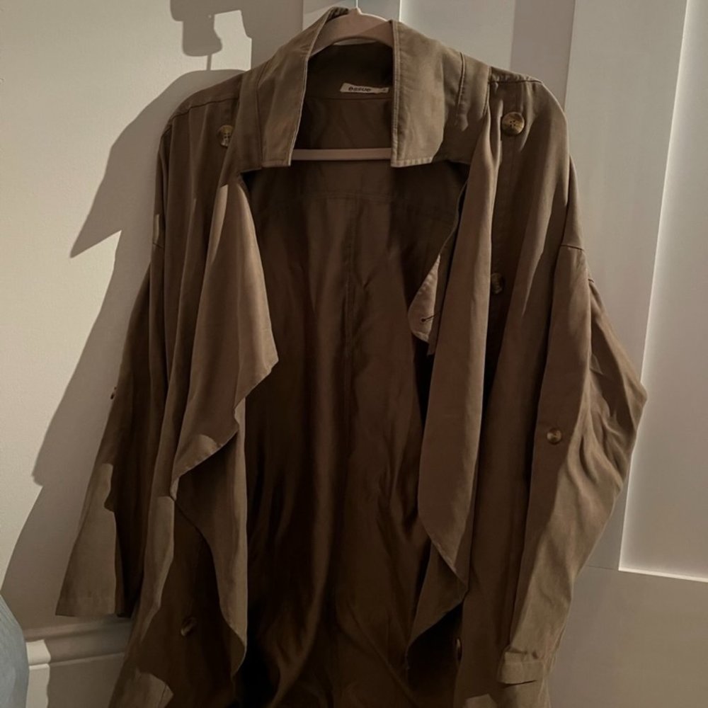 Green button army jacket